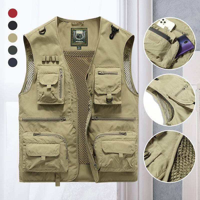 Men’s Multi-Pocket Utility Vest | Longline