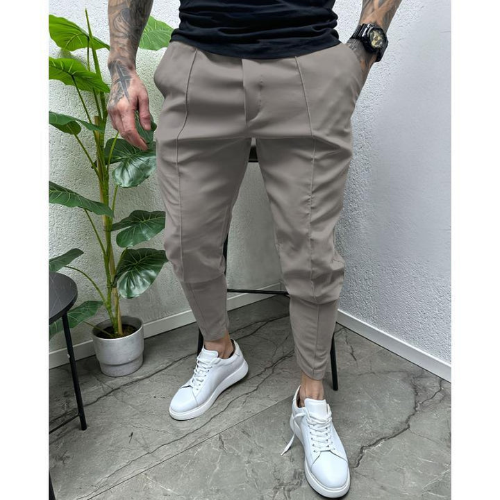Gabriel - Men's Solid Drawstring Trousers