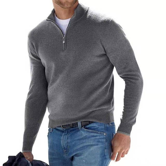 Men’s Zip Neck Sweater | Long
