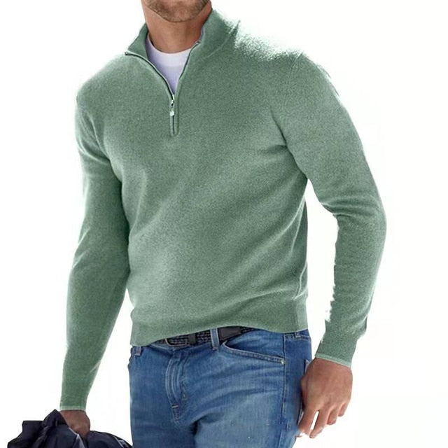 Men’s Zip Neck Sweater | Long