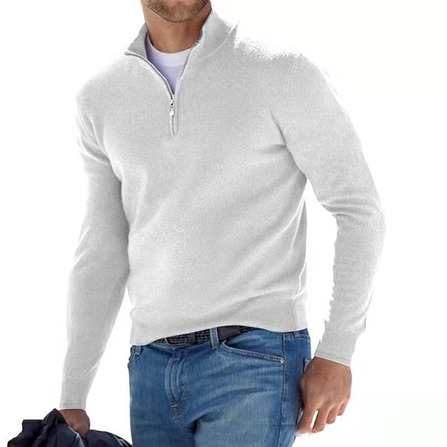 Men’s Zip Neck Sweater | Long