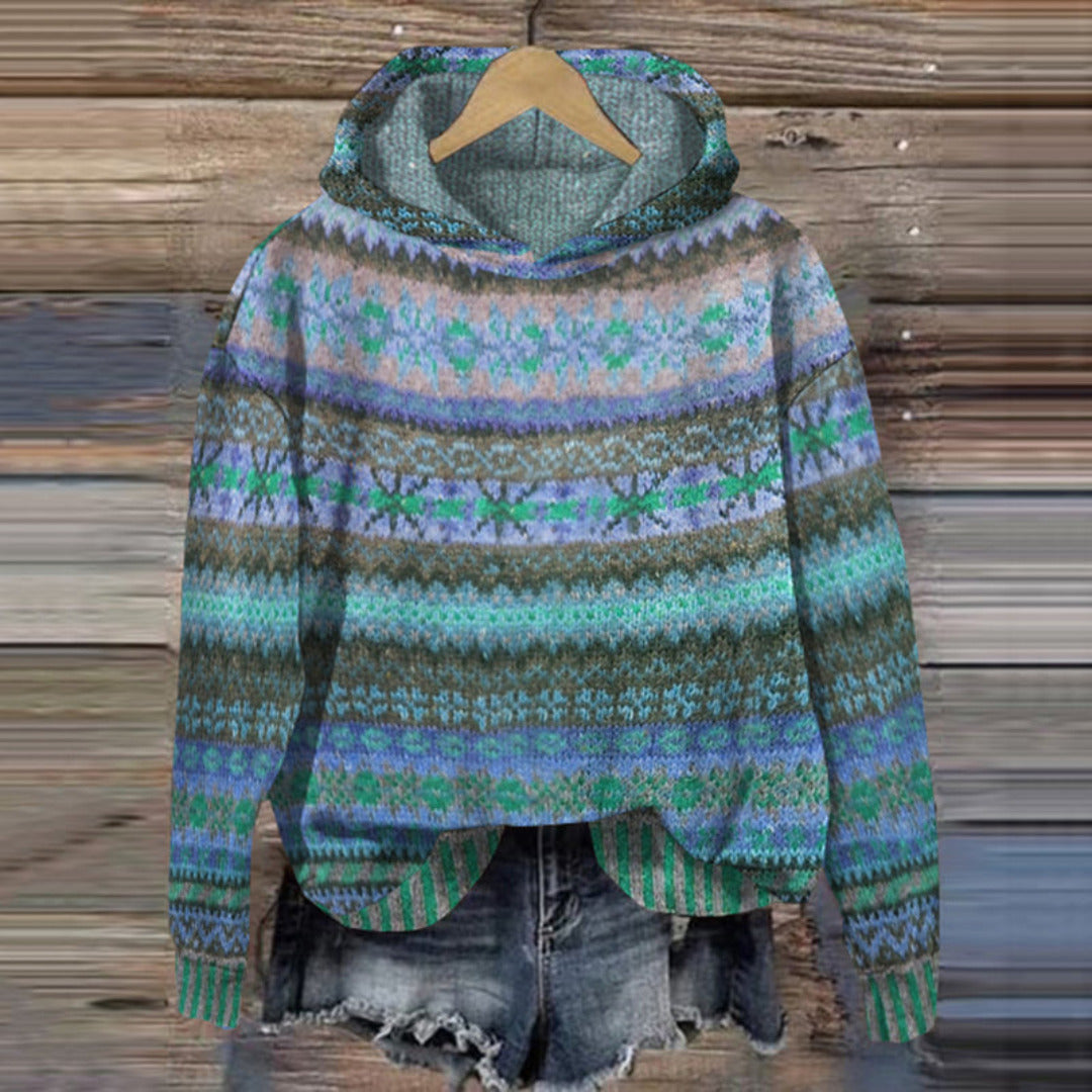 Women’s Patterned Hoodie | Casual