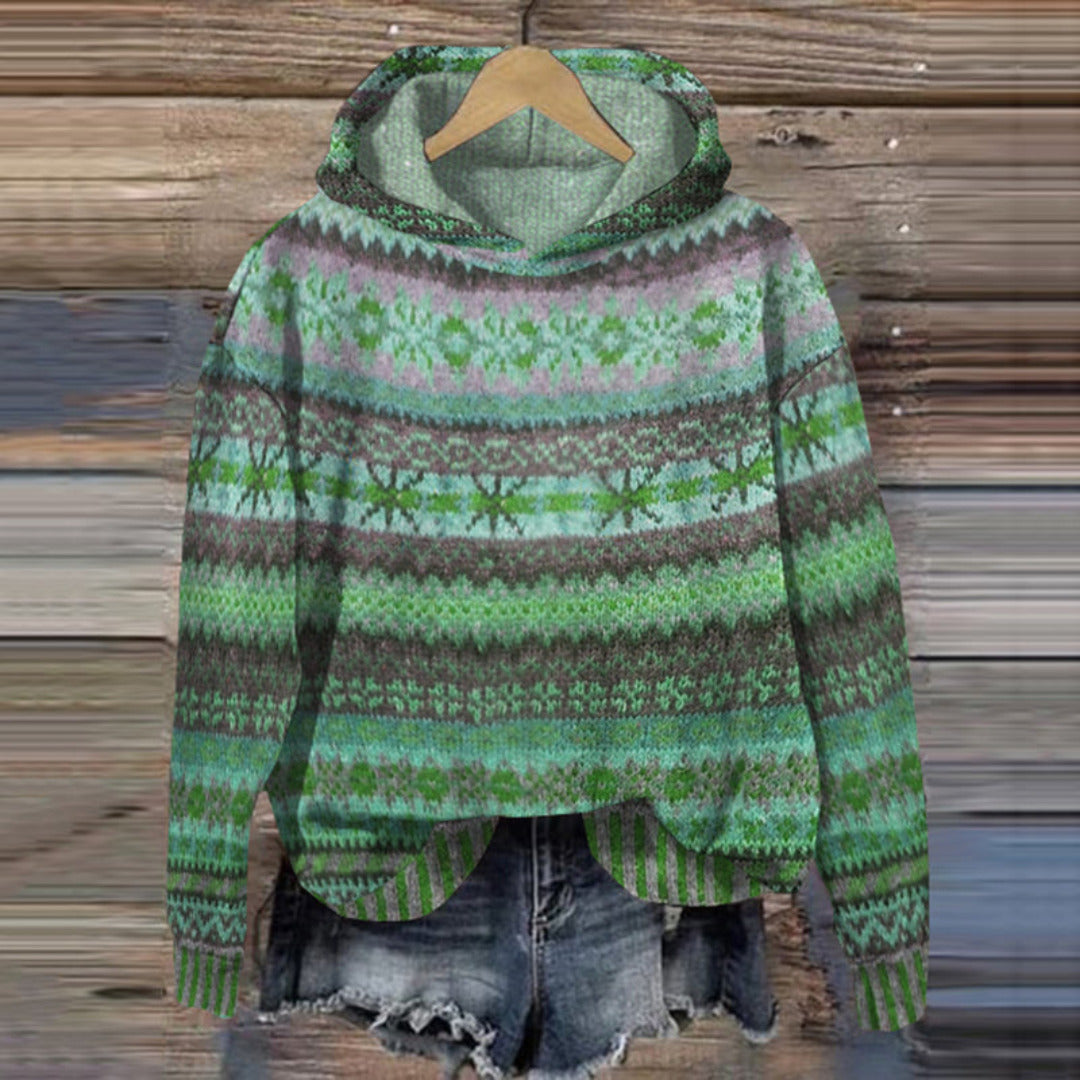 Women’s Patterned Hoodie | Casual