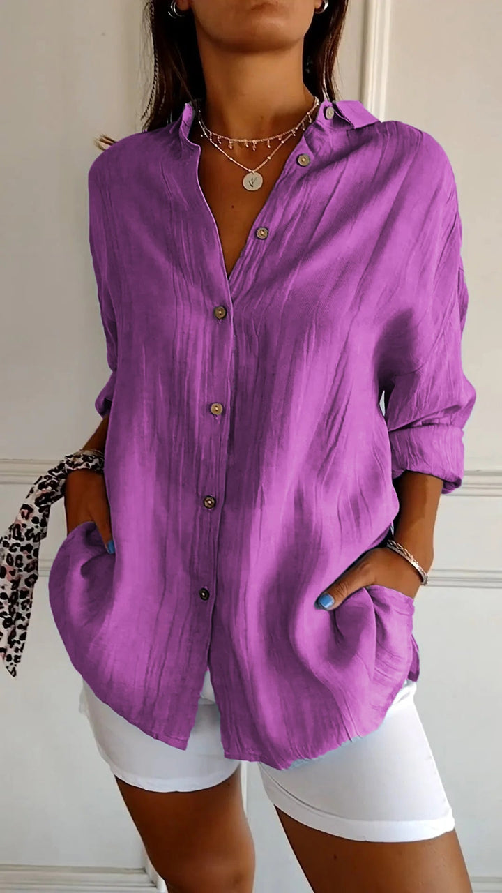 Women’s Button-Up Long Sleeve Shirt | Oversized
