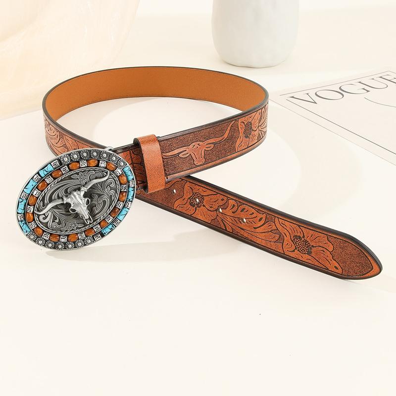 Nathanael - Men's Retro Western Leather Belt