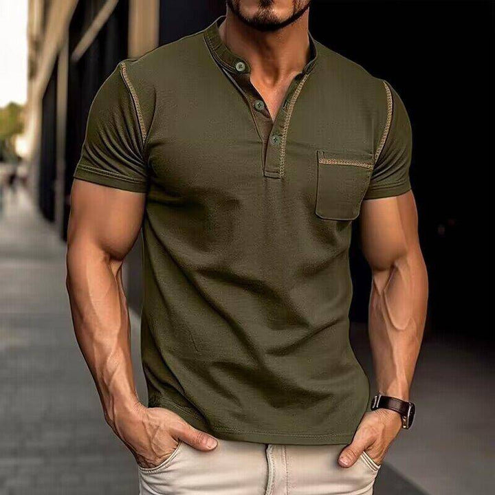 Men’s Muscle Fit Henley Shirt | Tight