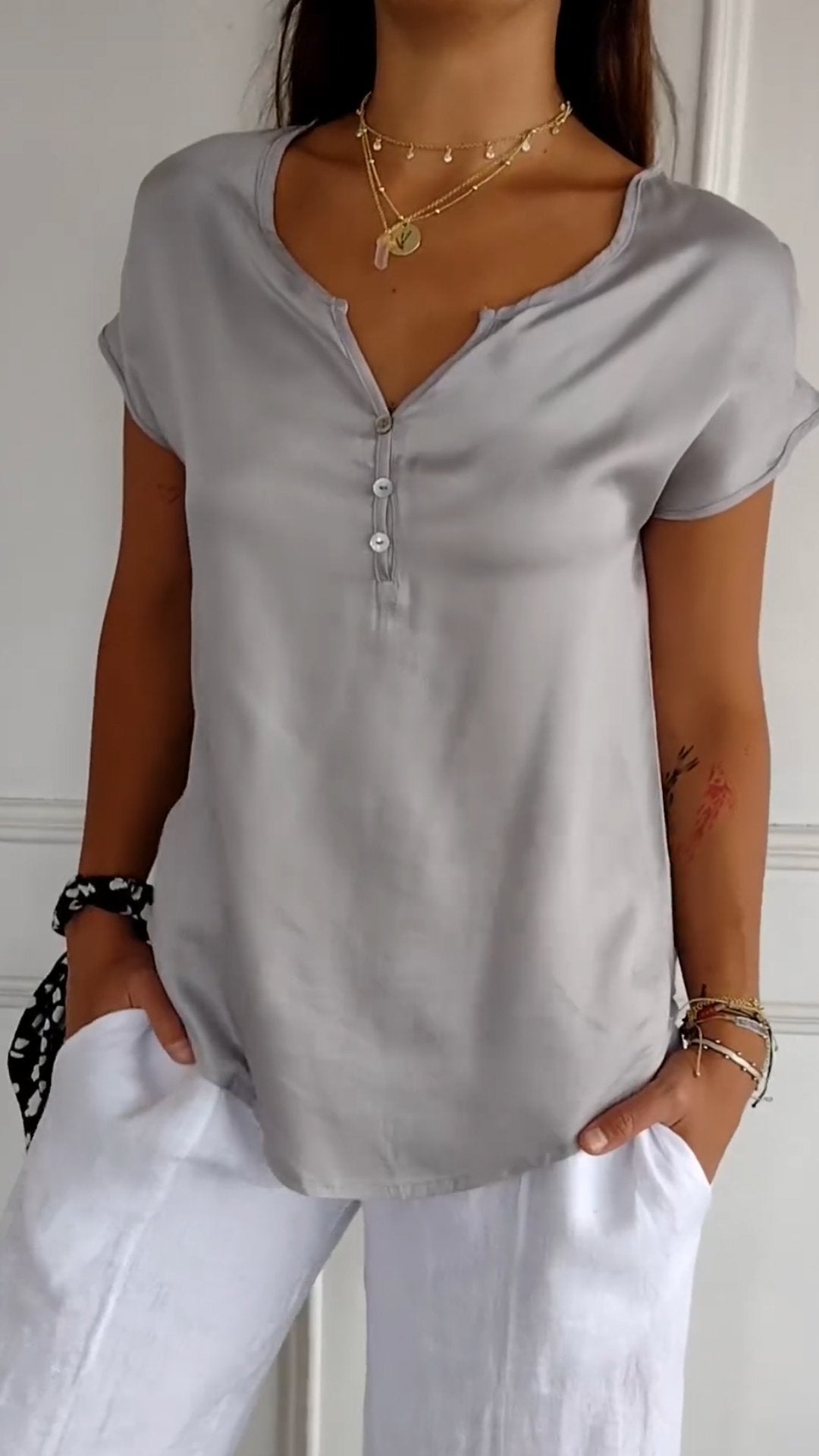Women’s Casual Button Shirt | Short Sleeve