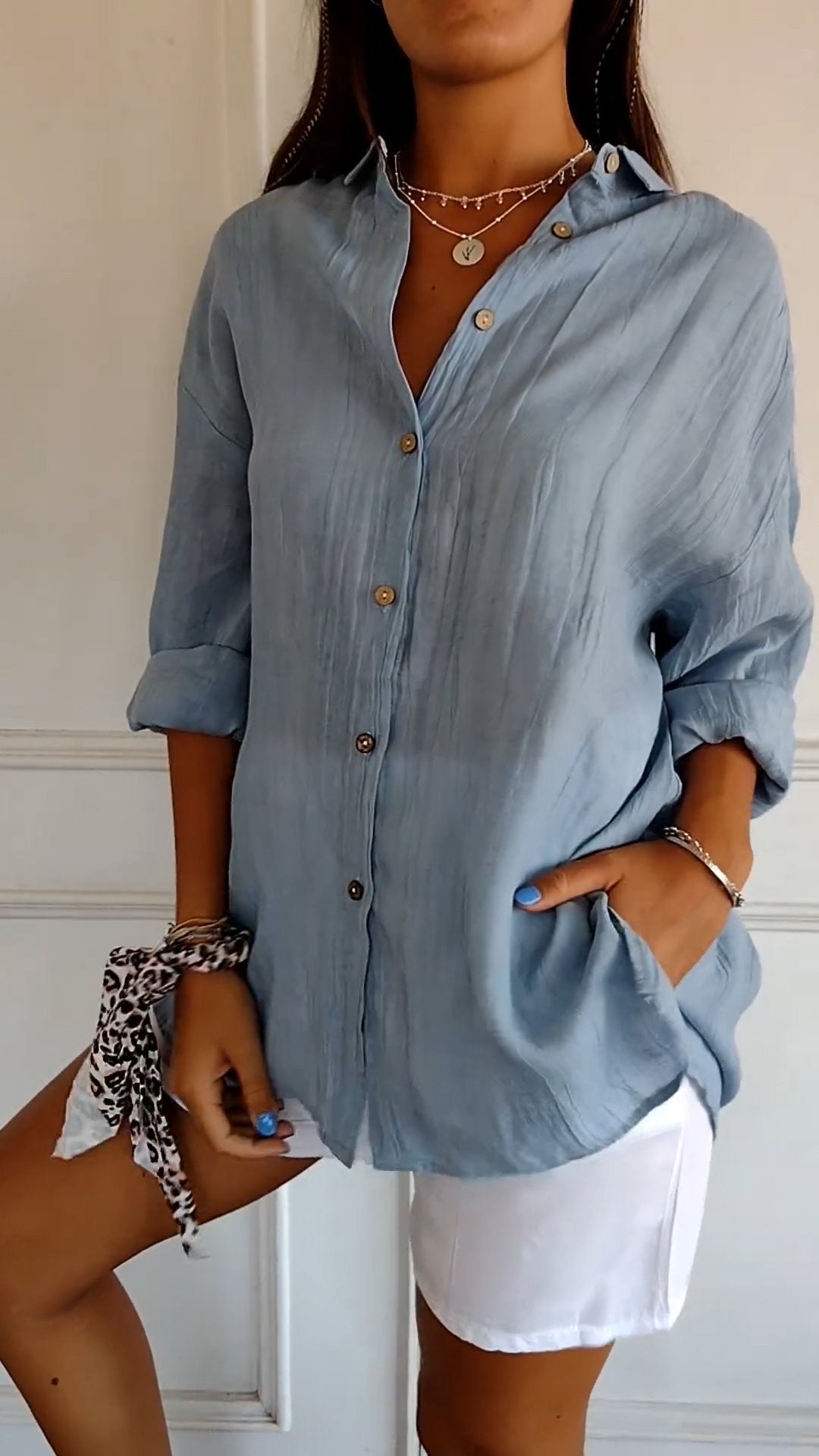 Women’s Button-Up Long Sleeve Shirt | Oversized