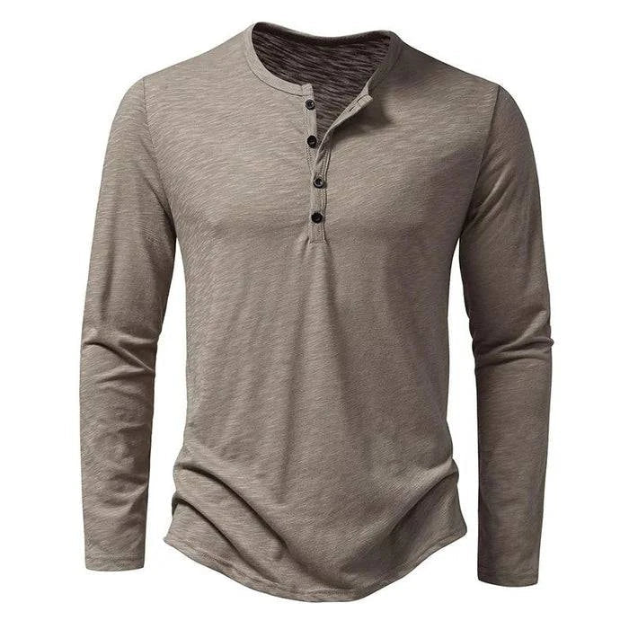 Men’s Casual Henley Shirt | Long Sleeve