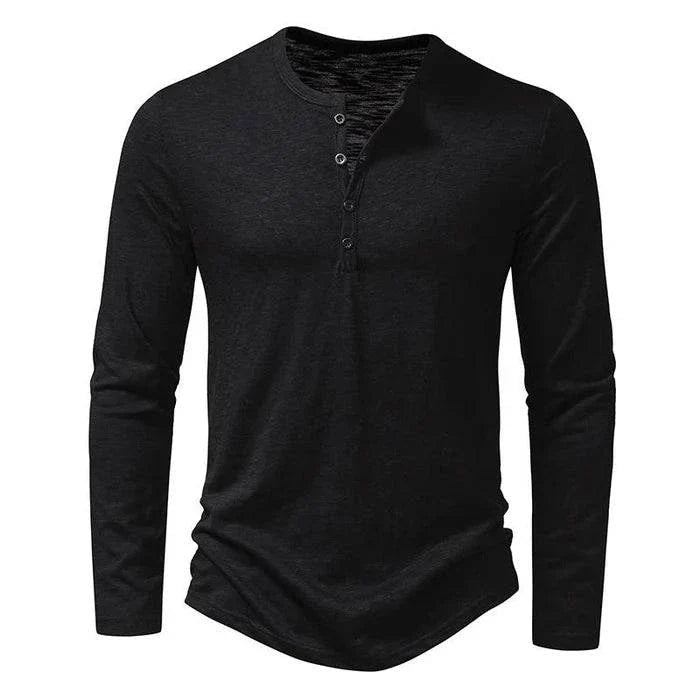 Men’s Casual Henley Shirt | Long Sleeve