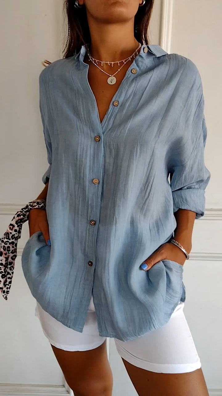 Women’s Button-Up Long Sleeve Shirt | Oversized