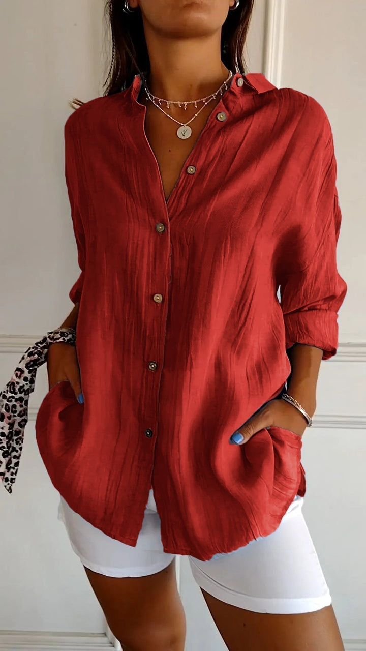 Women’s Button-Up Long Sleeve Shirt | Oversized