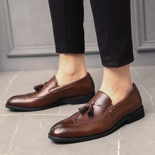 Donovan - Men's Fringed Leather Loafers