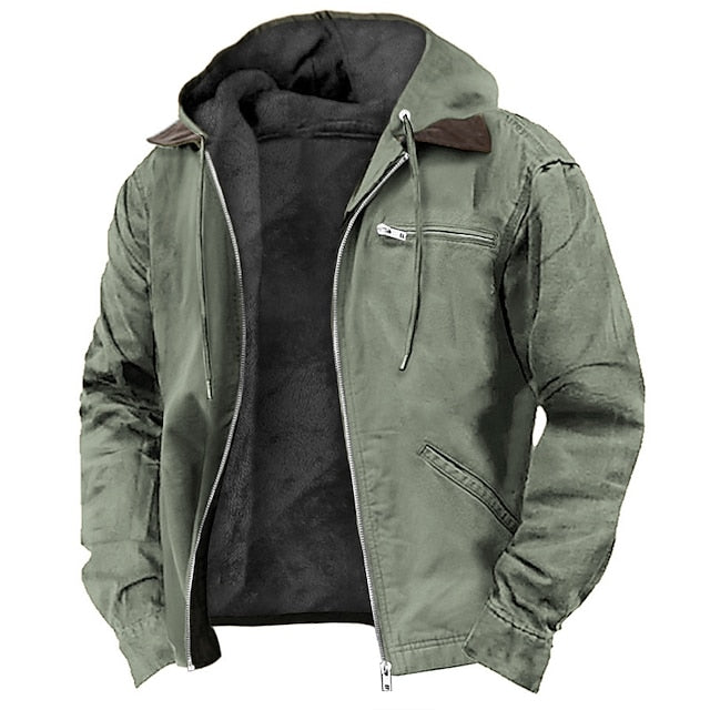Men’s Lined Hooded Jacket | Winter