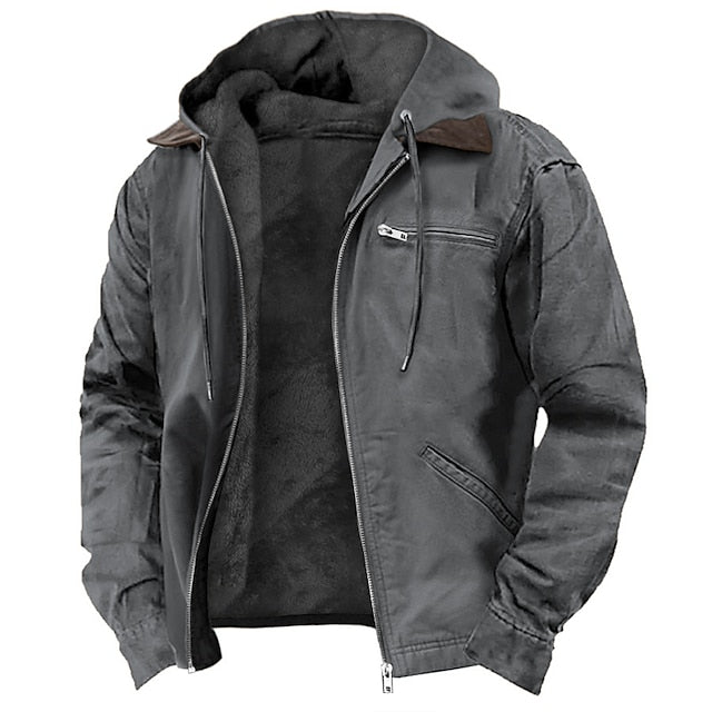 Men’s Lined Hooded Jacket | Winter