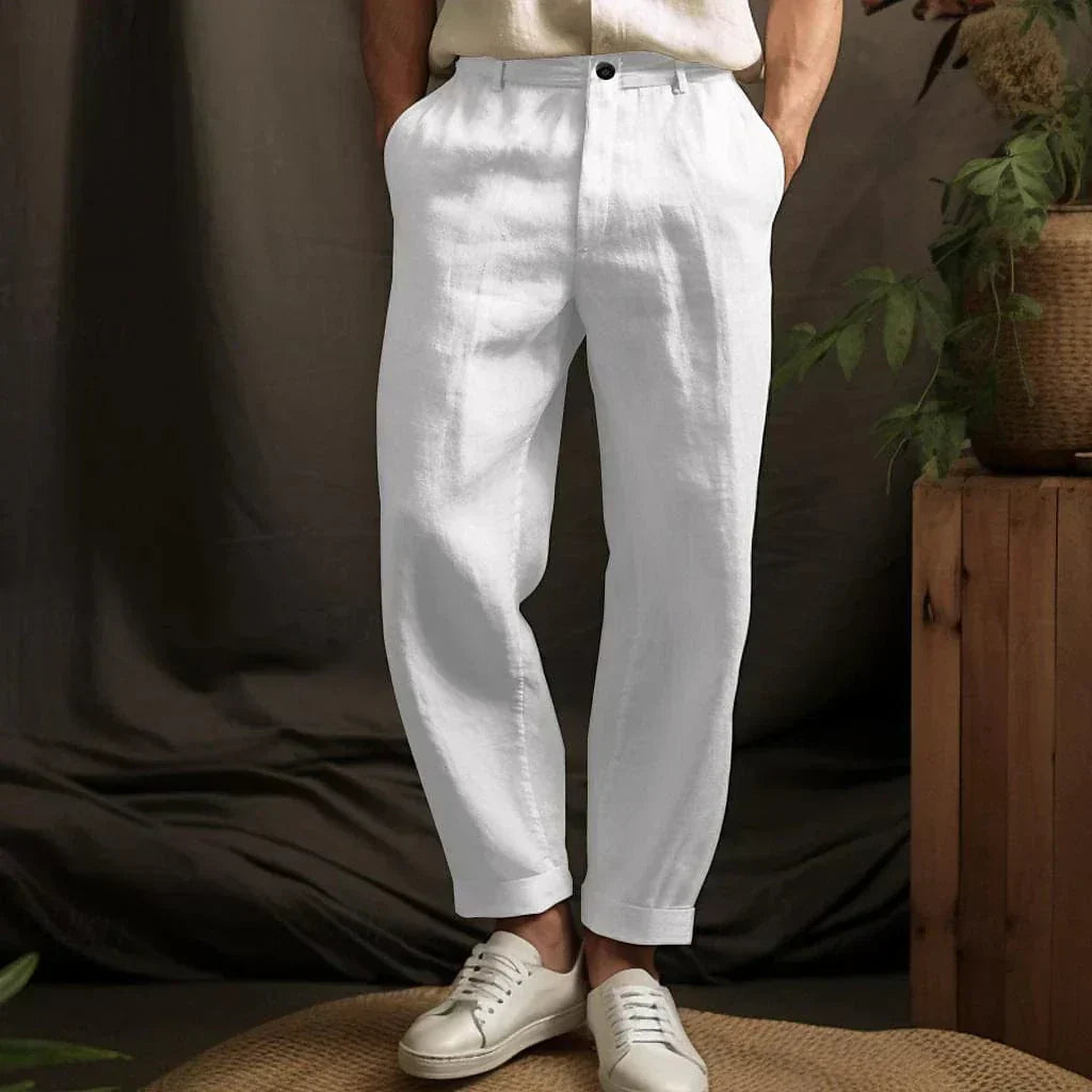 Men’s Casual Tapered Trousers | Cropped