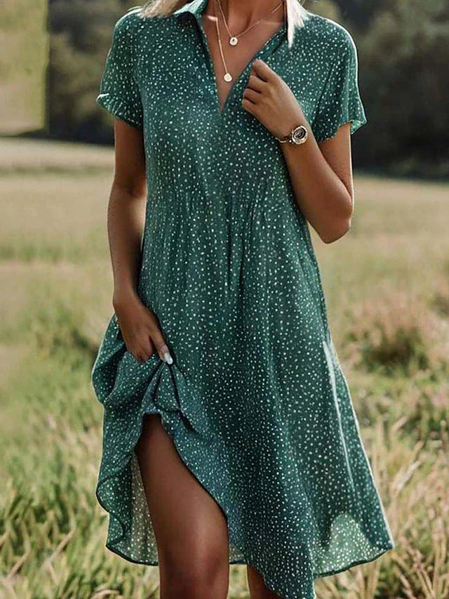 Women’s Polka Dot Collared Dress | Summer