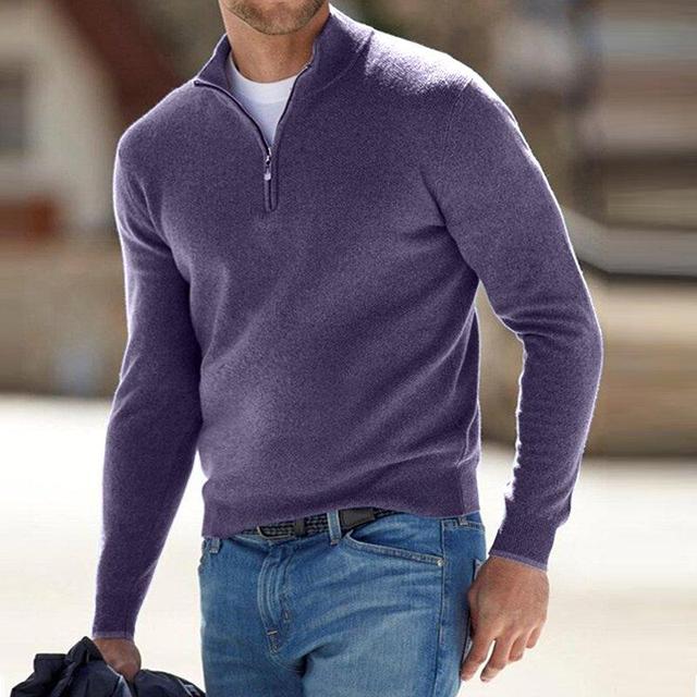 Men’s Zip Neck Sweater | Long