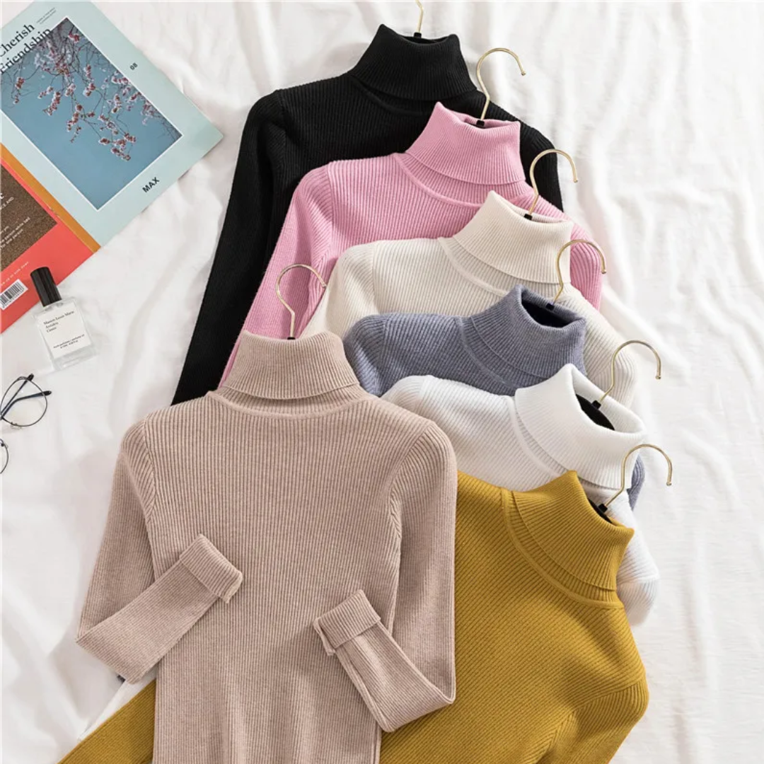 Women’s Knit Turtleneck Jumper | Long Sleeve