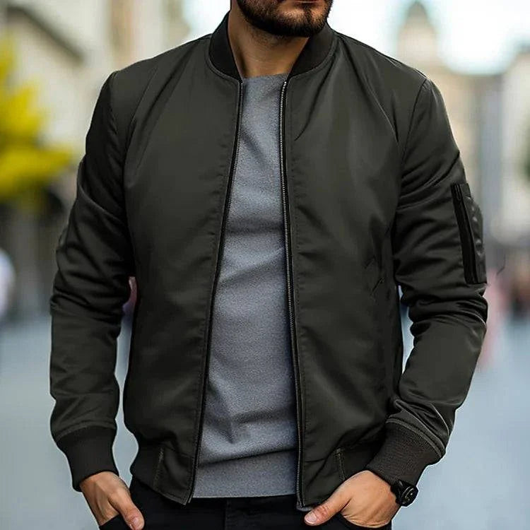 Men’s Zip-Up Bomber Jacket | Summer
