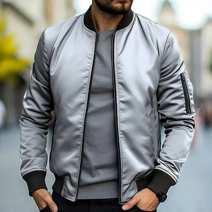 Men’s Zip-Up Bomber Jacket | Summer