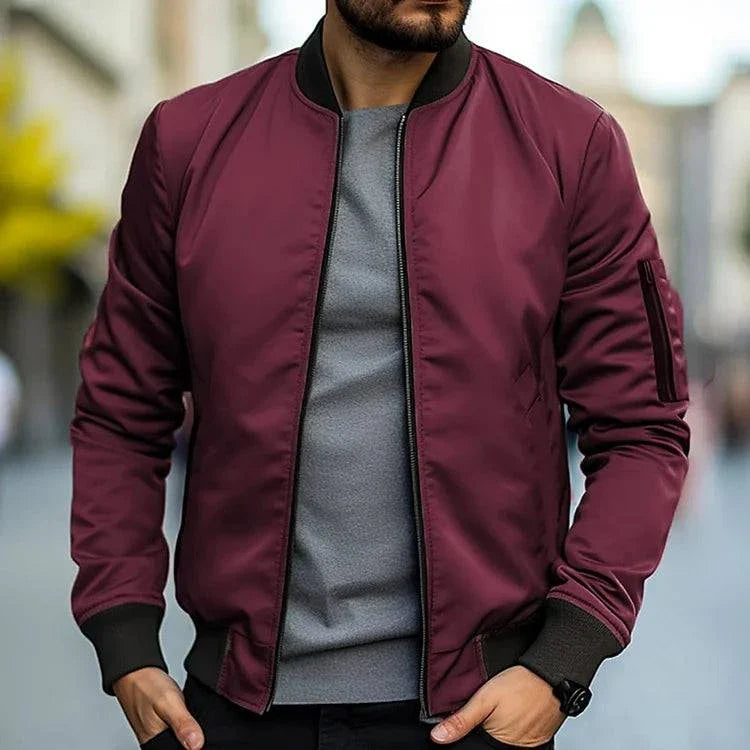 Men’s Zip-Up Bomber Jacket | Summer