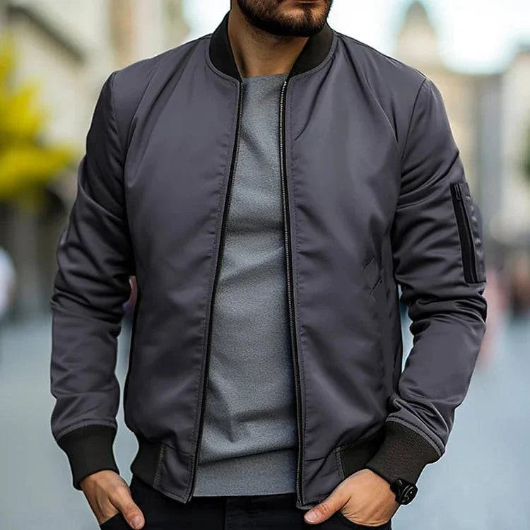 Men’s Zip-Up Bomber Jacket | Summer