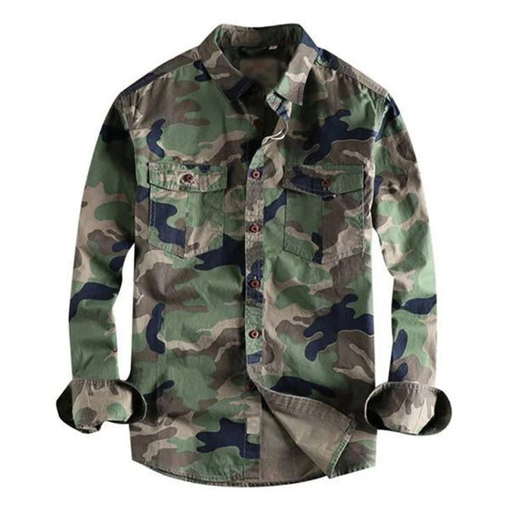 Mohammed - Men's Washed Camo Cargo Shirt