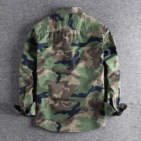 Mohammed - Men's Washed Camo Cargo Shirt