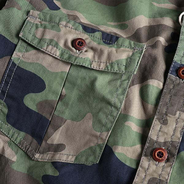 Mohammed - Men's Washed Camo Cargo Shirt