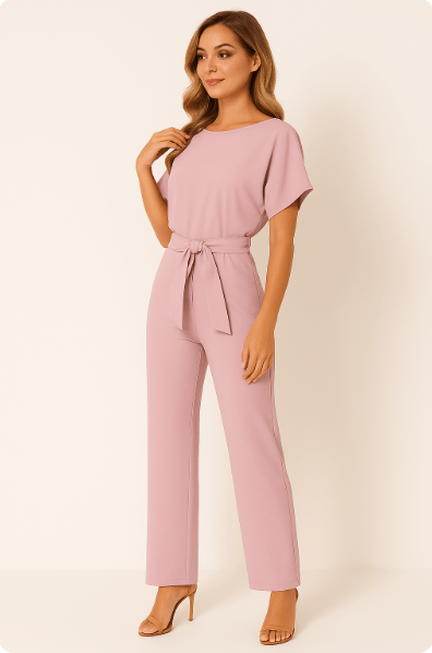 Women’s Belted Elegant Jumpsuit | Loungewear