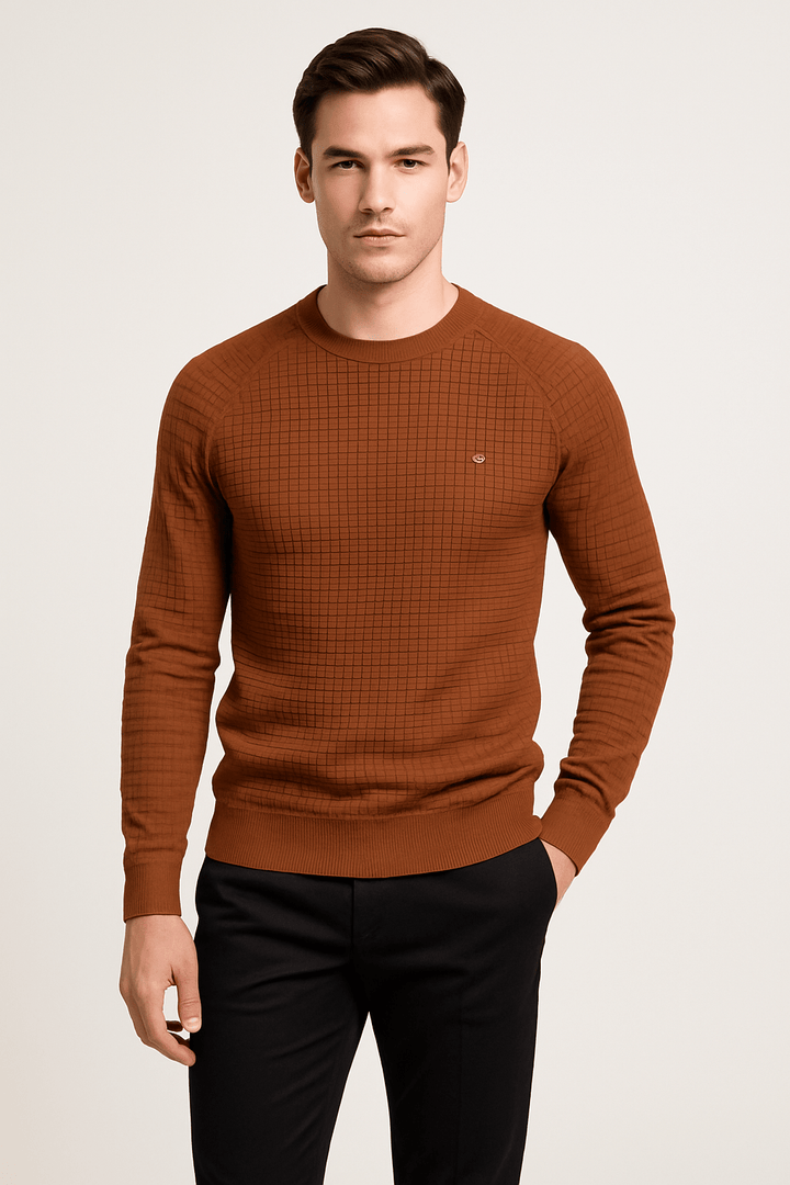 Men’s Textured Sweater | Long