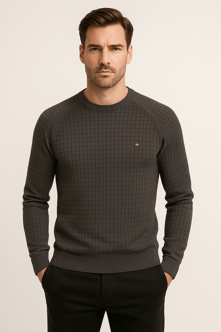 Men’s Textured Sweater | Long