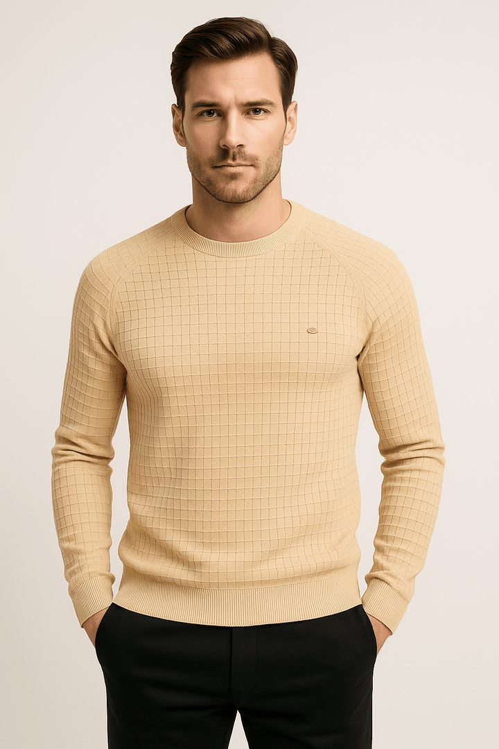 Men’s Textured Sweater | Long