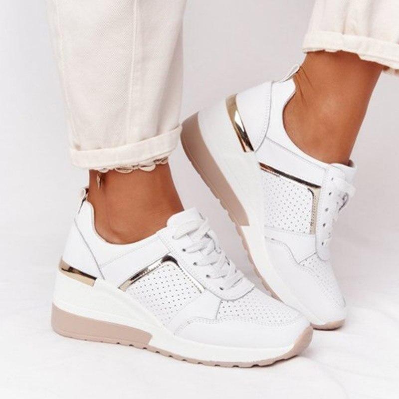 Women’s Platform Lace-Up Sneakers | Walking
