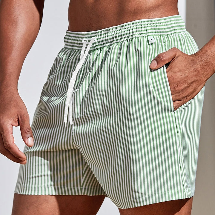 Men’s Striped Swim Shorts | Plus Size