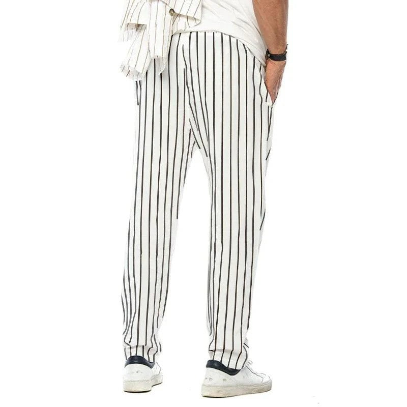 Rupert - Men's Casual Striped Linen Pants