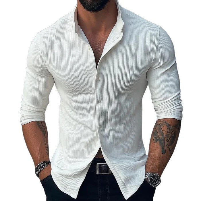 Tommy - Men's Solid Long Sleeve Shirt