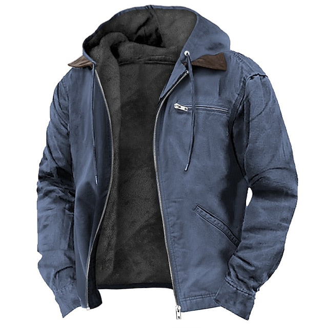 Men’s Lined Hooded Jacket | Winter
