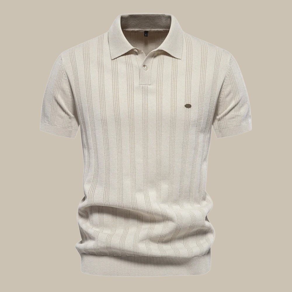 Men’s Textured Polo Shirt | Short Sleeve