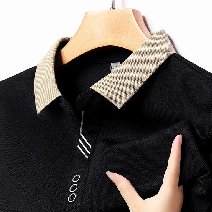 Men’s Contrast Collar Polo Shirt | Short Sleeve