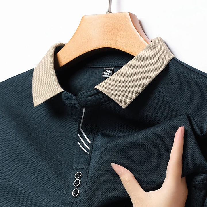 Men’s Contrast Collar Polo Shirt | Short Sleeve