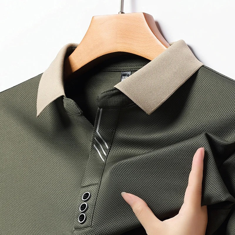 Men’s Contrast Collar Polo Shirt | Short Sleeve