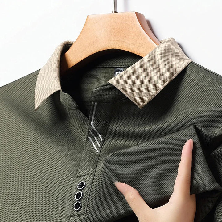 Men’s Contrast Collar Polo Shirt | Short Sleeve