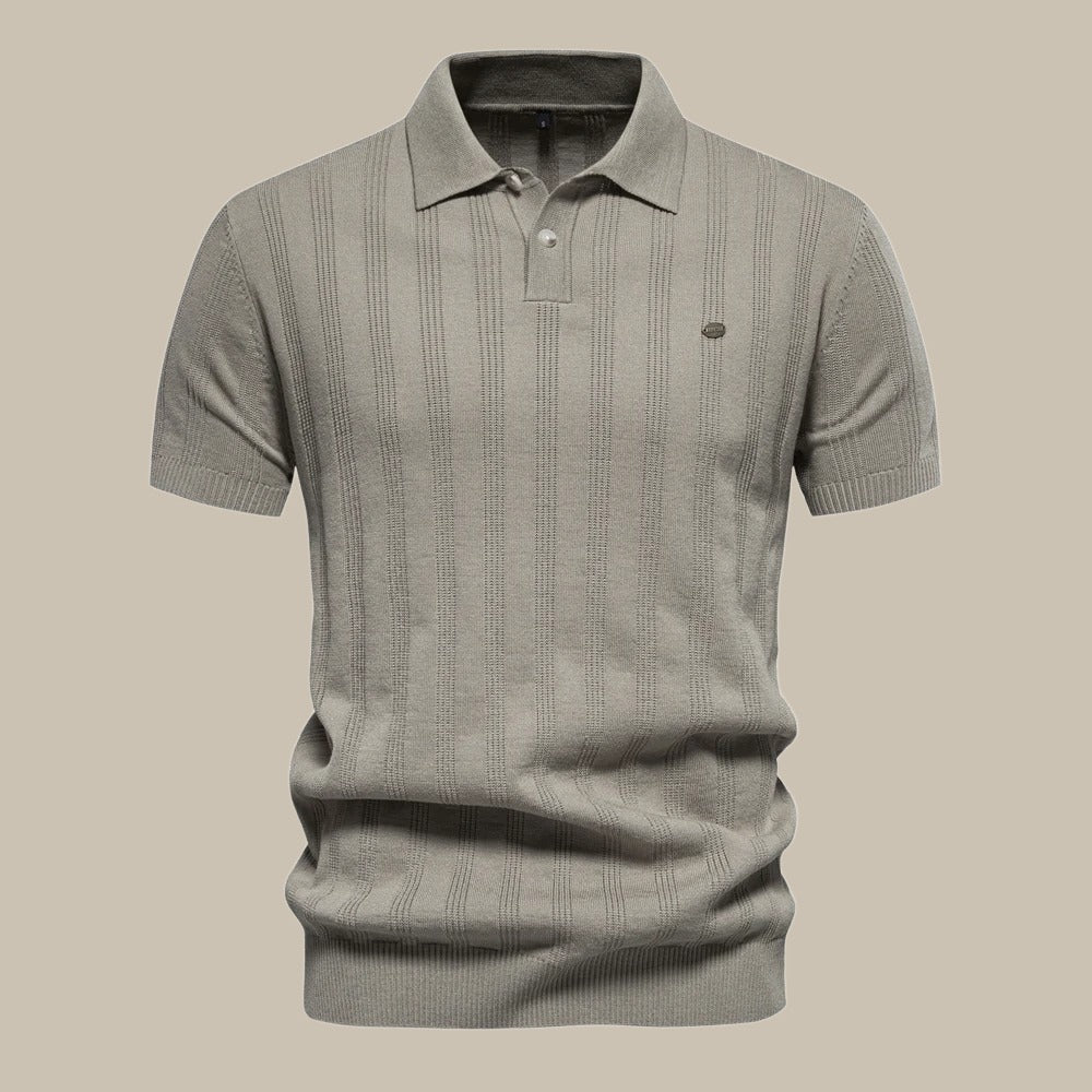Men’s Textured Polo Shirt | Short Sleeve