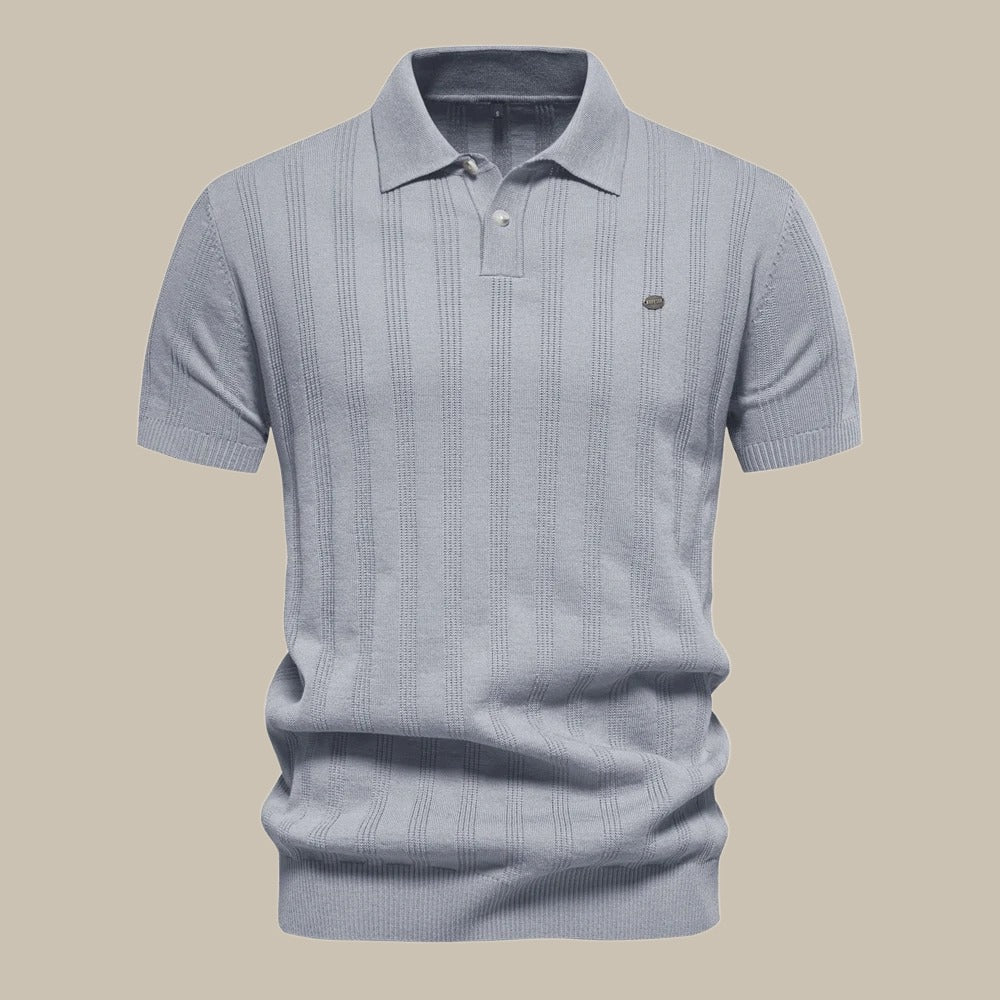 Men’s Textured Polo Shirt | Short Sleeve