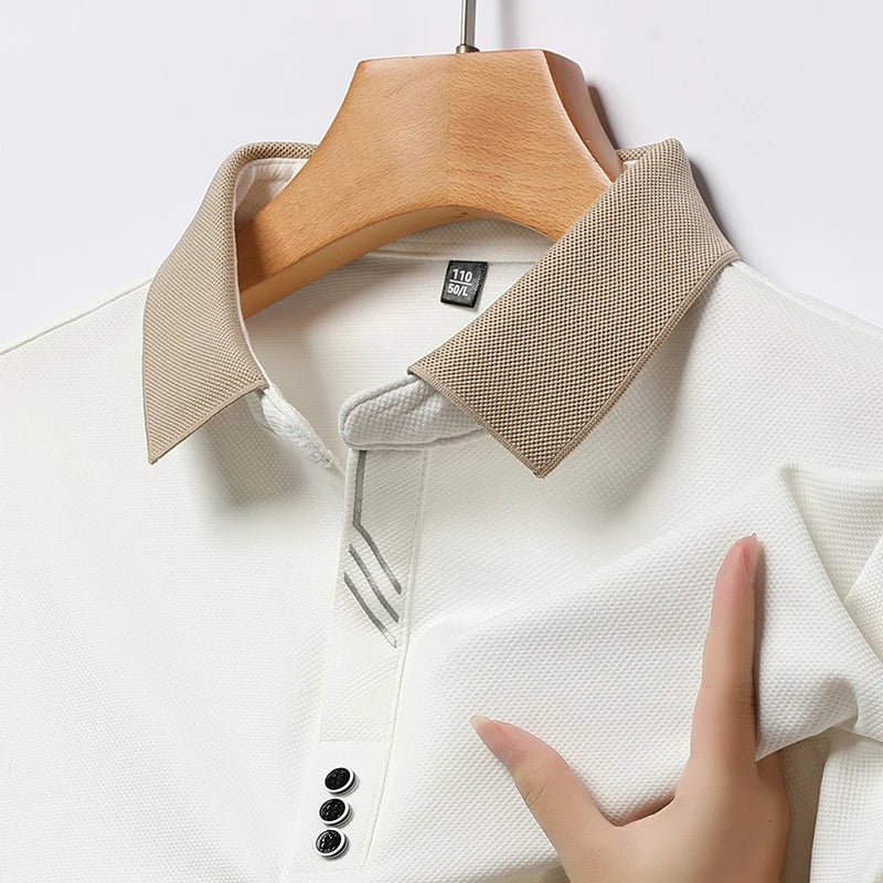 Men’s Contrast Collar Polo Shirt | Short Sleeve