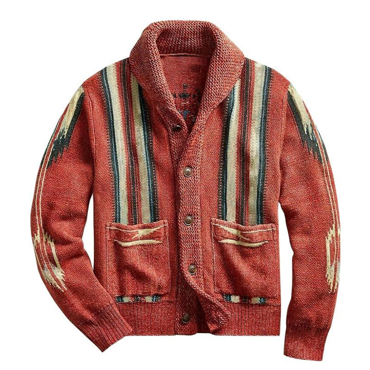 Musa - Men's Vintage Lapel Knit Cardigan