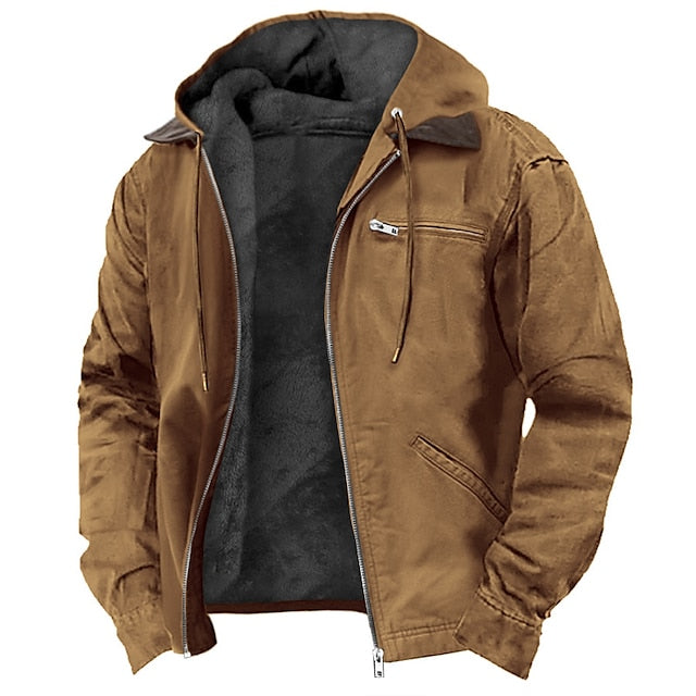 Men’s Lined Hooded Jacket | Winter